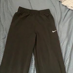 Black Nike basketball track pants